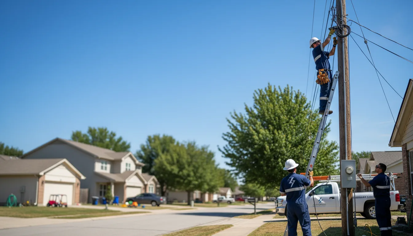 Residential electrician providing installation services in Conklin, MI